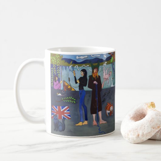 Vivian u. Ki Towpath-Tasse - Kunst durch Sydney Kaffeetasse (Mit Donut)