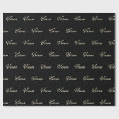 Vivian white gold Handwriting Geschenkpapier (Flach)