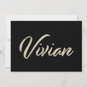 Vivian white gold Handwriting Karte (Vorderseite)