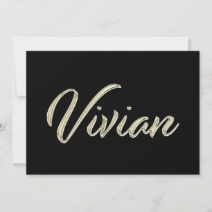 Vivian white gold Handwriting Karte