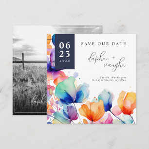 Viviane Aquarellfarben Blume & Foto Save the Date