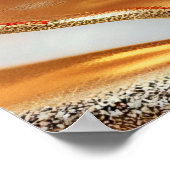 Viviane Creme und Red Fluid Art Poster (Ecke)