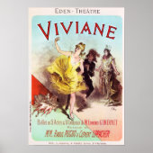 VIVIANE Eden Theater Altes Französisches Ballet, T Poster (Vorne)