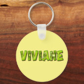 Viviane Name Kiwi Design Schlüsselanhänger (Vorderseite)