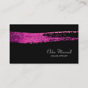 Viviane Pink Paint Stroke Minimalistisch Visitenkarte