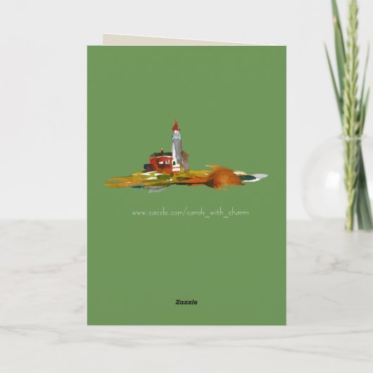 Vivian's Shop - The Lighthouse Birthday Card Karte (Rückseite)