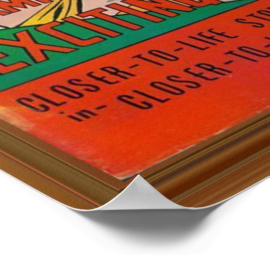 Vivid 3d Liebe Comic Buchdecke Kunstwerk Poster (Ecke)