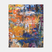 Vivid Abstraction - Öl Paint Chaos am Pa des Künst Fleecedecke (Vorderseite)