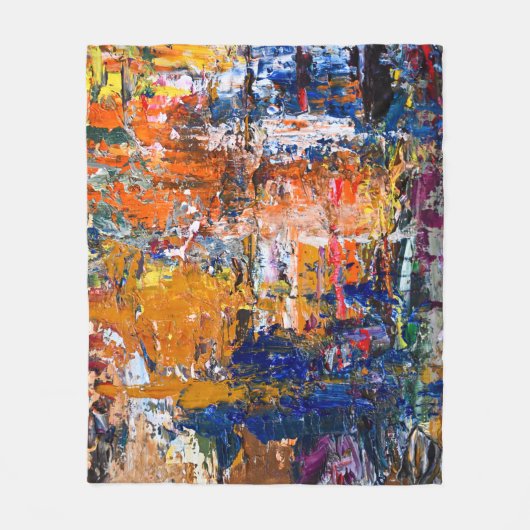 Vivid Abstraction - Öl Paint Chaos am Pa des Künst Fleecedecke (Vorderseite)