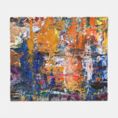 Vivid Abstraction - Öl Paint Chaos am Pa des Künst Fleecedecke (Vorderseite (Horizontal))