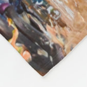 Vivid Abstraction - Öl Paint Chaos am Pa des Künst Fleecedecke (Ecke)