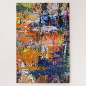 Vivid Abstraction - Öl Paint Chaos am Pa des Künst Puzzle (Vertikal)