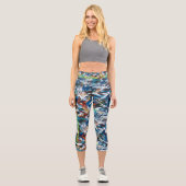Vivid Abstrakt Graffiti - Cool und energetisch Capri Leggings (Vorderseite)