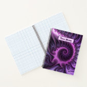Vivid Abstrakt Pink Lila Fraktal Notizblock (Innenseite)