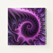 Vivid Abstrakt Pink Lila Fraktal Notizblock (Rückseite)