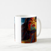 Vivid Abstrakt Portrait Kaffeetasse (VorderseiteRechts)