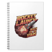 Vivid and Bold Rocket Launch Notebook Notizblock (Vorderseite)