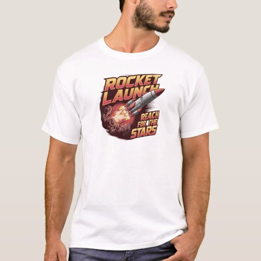 Vivid and Bold Rocket Launch T - Shirt (Vorderseite)