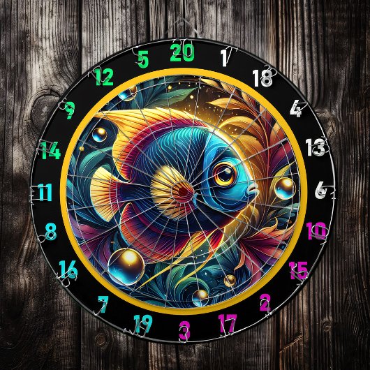 Vivid Aquarium Betta Dartboard Dekoration Dartscheibe