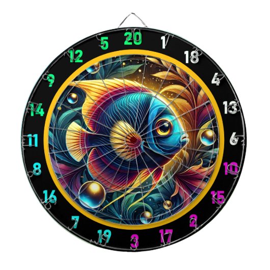 Vivid Aquarium Betta Dartboard Dekoration Dartscheibe (vorne)