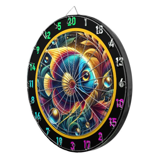 Vivid Aquarium Betta Dartboard Dekoration Dartscheibe (Vorderseite rechts)