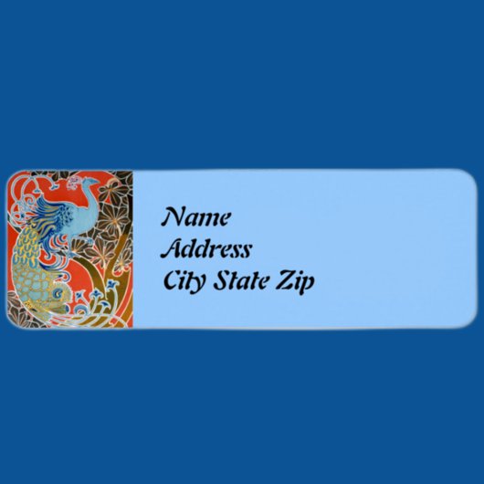 Vivid Art Nouveau Peacock