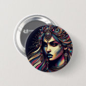 "Vivid Ästhetisches Portrait" Button (Vorne & Hinten)