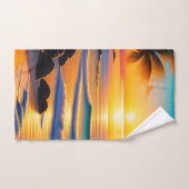 Vivid Beach Sunset Badhandtuch Set (Handtuch)