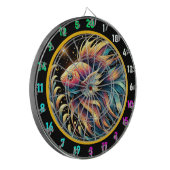 Vivid Betta Fish Dartboard Charm Dartscheibe (Vorderseite Links)