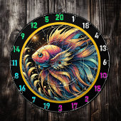 Vivid Betta Fish Dartboard Charm Dartscheibe