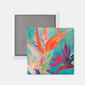 Vivid Birds of Paradise Magnet (Vorderseite/Rückseite)