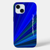 Vivid Blue Green Sternexplosion personalisieren Na Case-Mate iPhone Hülle (Rückseite)