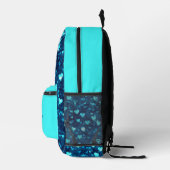 Vivid Blue Hearts Bedruckter Rucksack (Rechts)