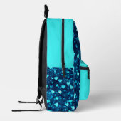 Vivid Blue Hearts Bedruckter Rucksack (Links)