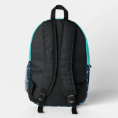 Vivid Blue Hearts Bedruckter Rucksack (Rückseite)