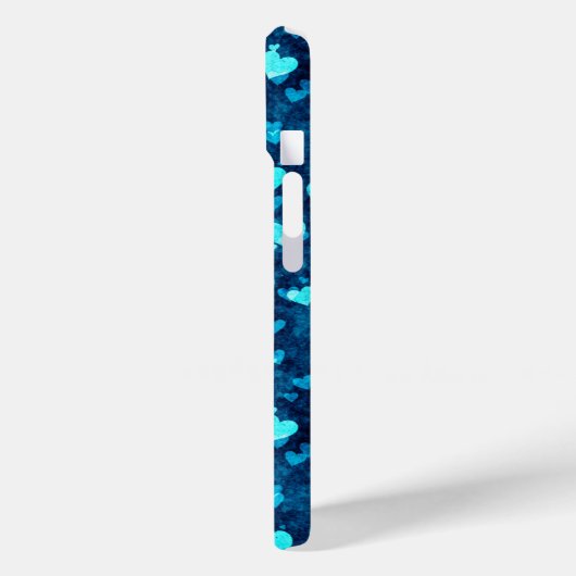 Vivid Blue Hearts Case-Mate iPhone Hülle (Rückseite / Links)