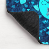 Vivid Blue Hearts Mousepad (Ecke)