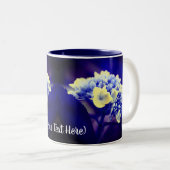 Vivid Blue Hydrangea Blume Personalisiert Zweifarbige Tasse (VorderseiteRechts)