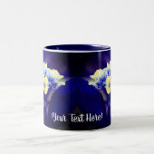 Vivid Blue Hydrangea Blume Personalisiert Zweifarbige Tasse (Mittel)