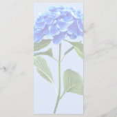 Vivid Blue Hydrangea Wedding Menu Menükarte (Rückseite)