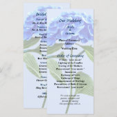 Vivid Blue Hydrangea Wedding Program Programm (Vorne/Hinten)