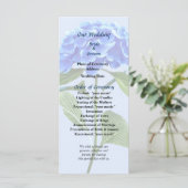 Vivid Blue Hydrangea Wedding Program Programm (Stehend Vorderseite)