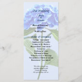 Vivid Blue Hydrangea Wedding Program Programm (Vorderseite)
