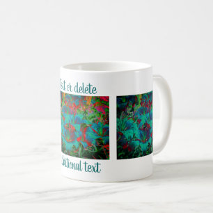 Vivid Blue Lilies Floral Art Personalisiert Kaffeetasse