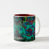 Vivid Blue Lily Blume Personalisiert Zweifarbige Tasse (VorderseiteRechts)