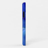 Vivid Blue Marbled Alcohol Ink Texgram Monogram Case-Mate iPhone Hülle (Hinten/Rechts)