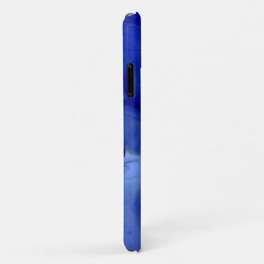 Vivid Blue Marbled Alcohol Ink Texgram Monogram Case-Mate iPhone Hülle (Hinten/Rechts)