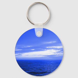 Vivid Blue Ocean Sunset Sky Schlüsselanhänger