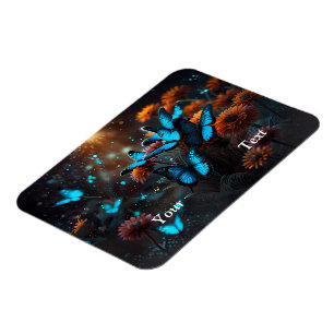 Vivid Blue Schmetterlinge Magnet