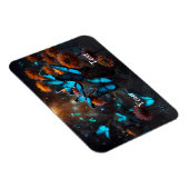 Vivid Blue Schmetterlinge Magnet (Rechte Seite)